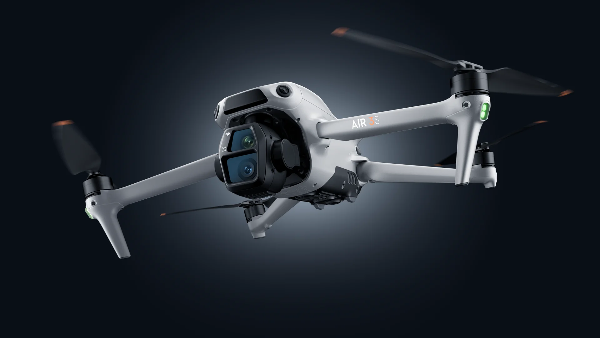 DJI AIR 3S 相机与云台 CGI 渲染