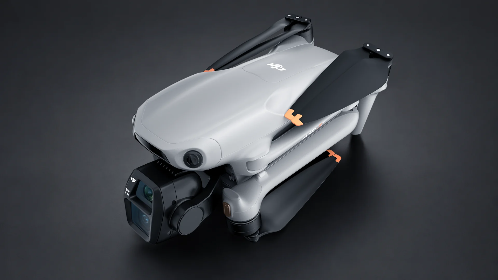 DJI AIR 3S 折叠结构与材质 CGI 渲染