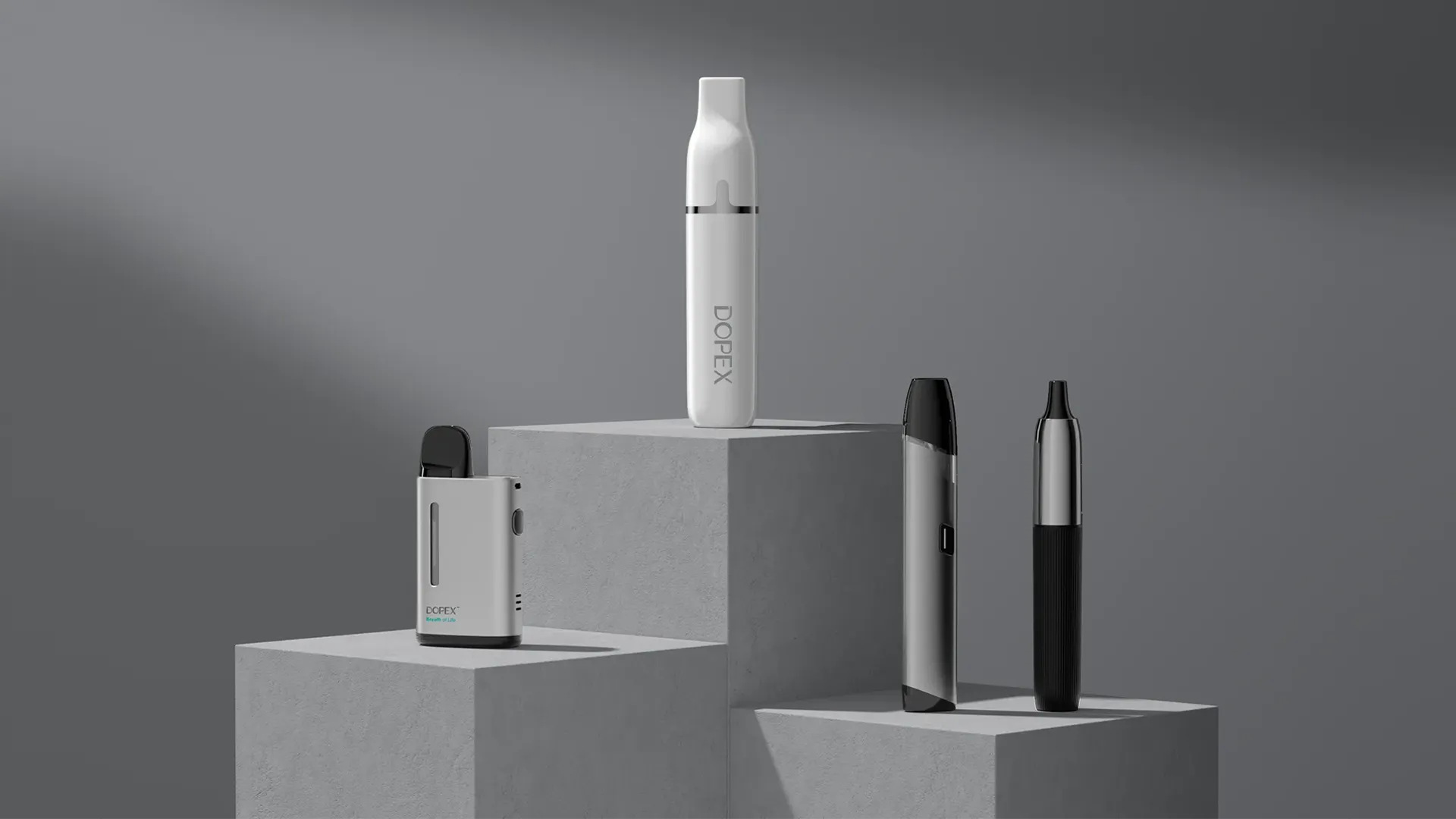 灰色台阶产品组合 CGI 渲染